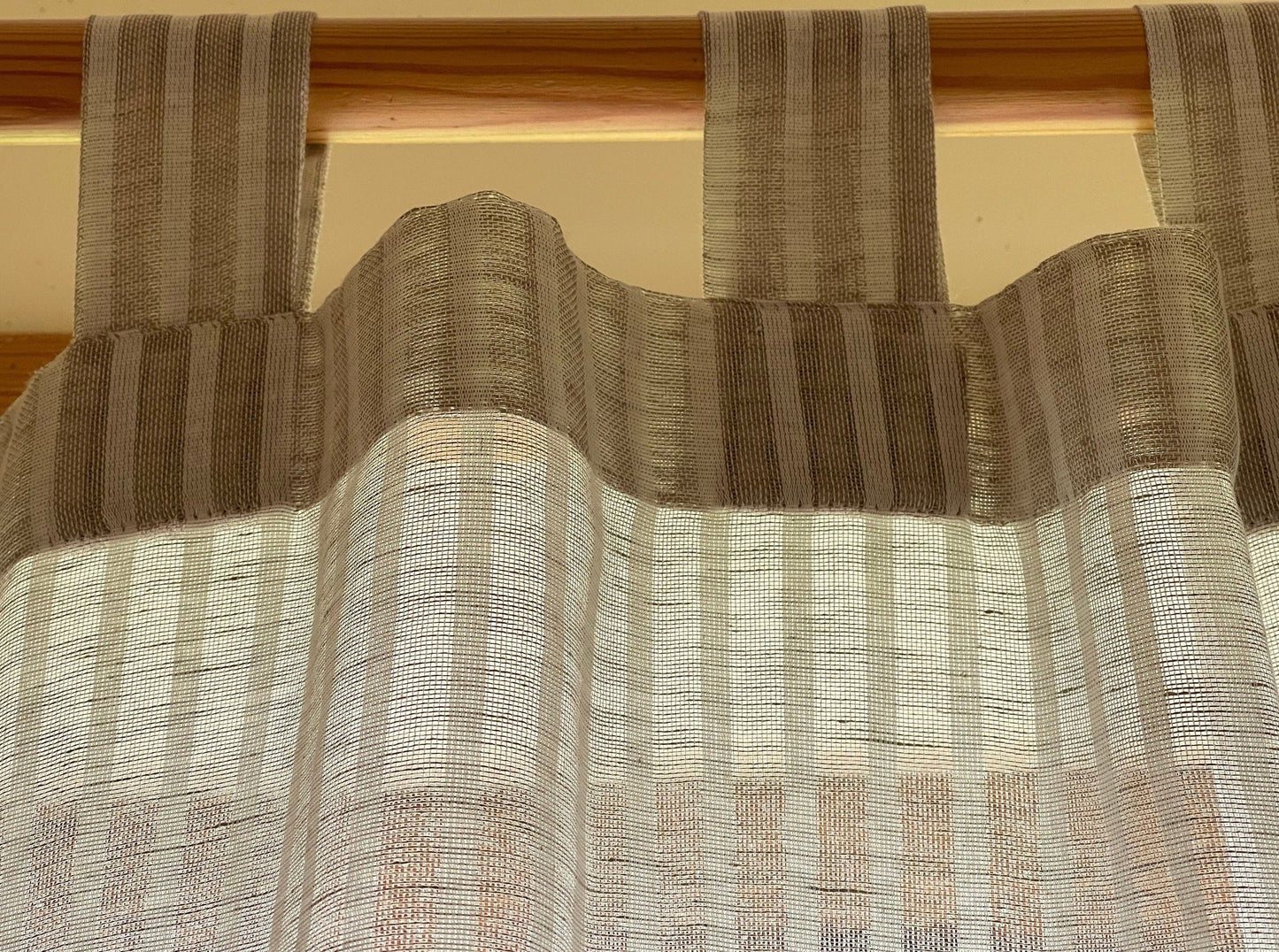 Handcrafted European Linen Curtain Panel
