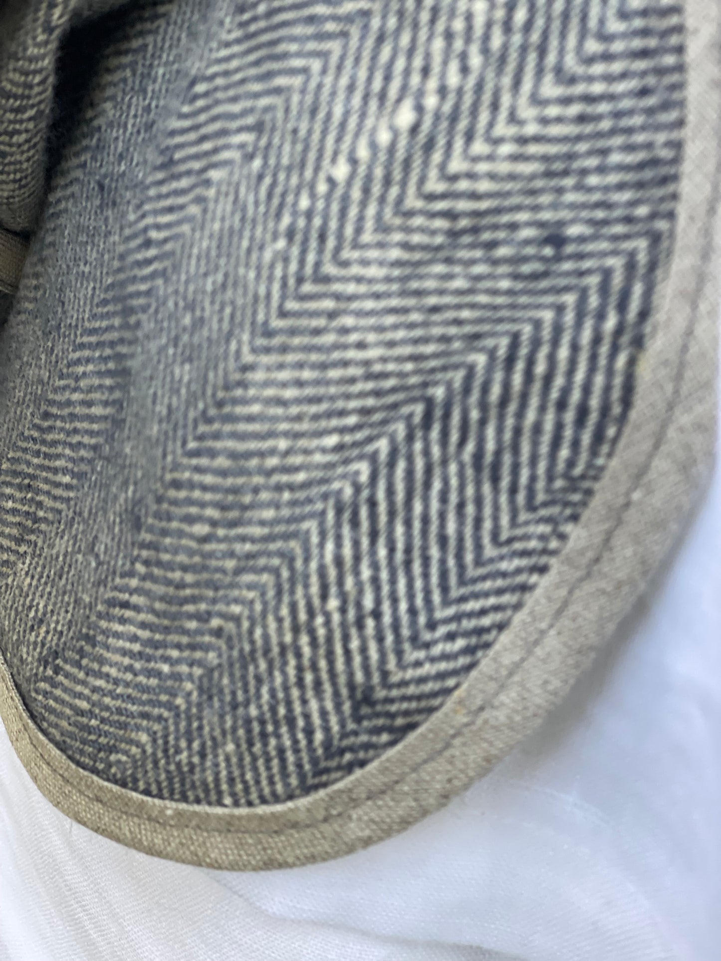 Linen Hooded Jacket - Vintage Style Herringbone Jacket for Casual Autumn Wear