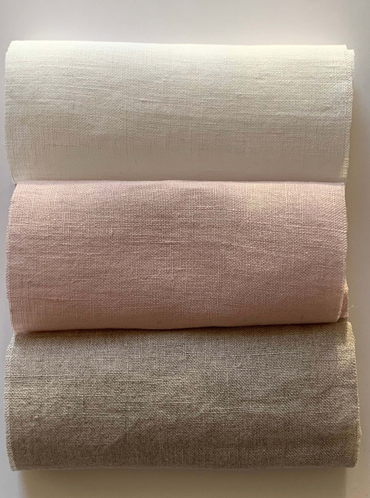 Light Dusty Rose Linen Bedding View