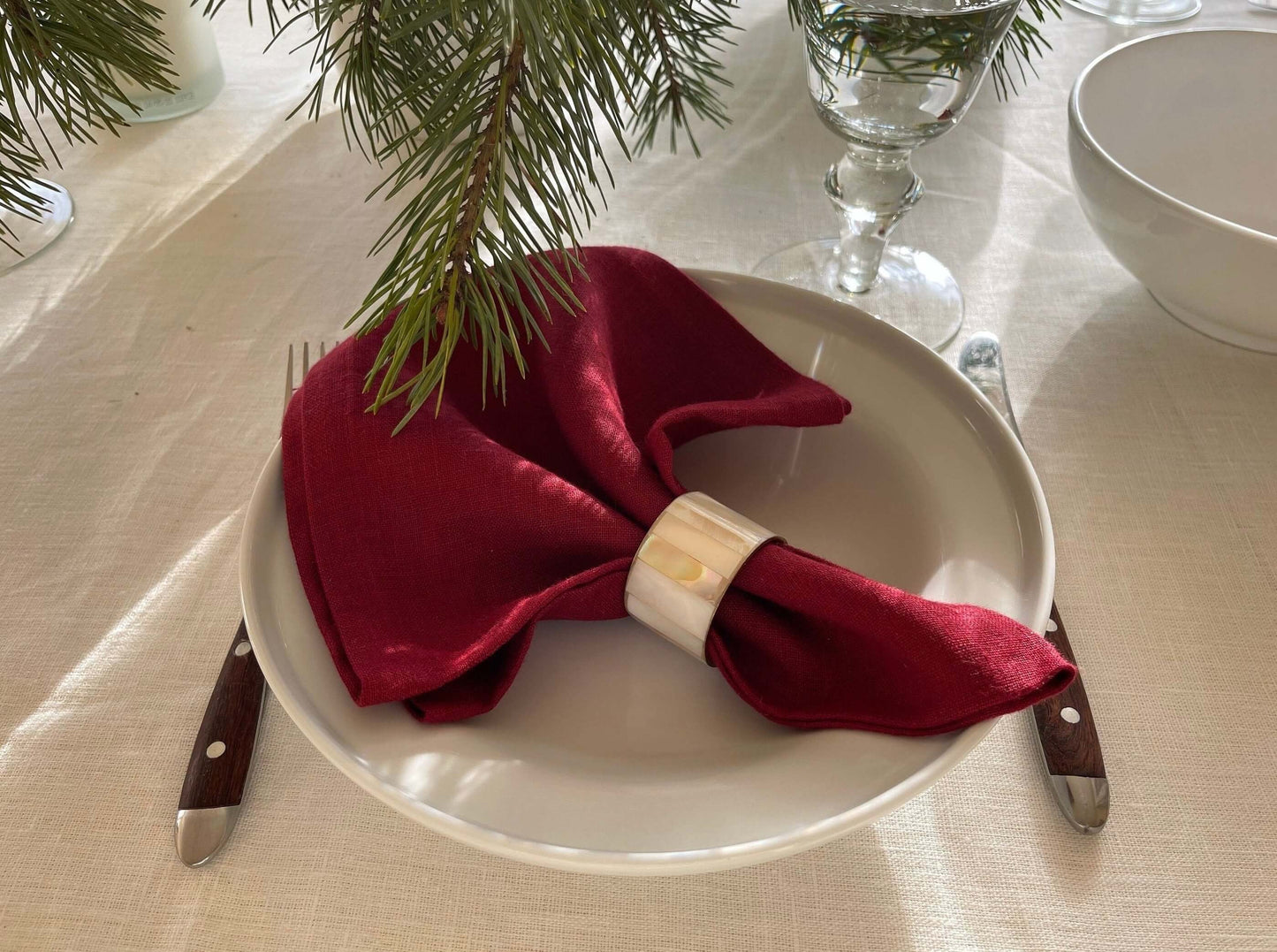 Close-up of Linen Lace Craftsmanship