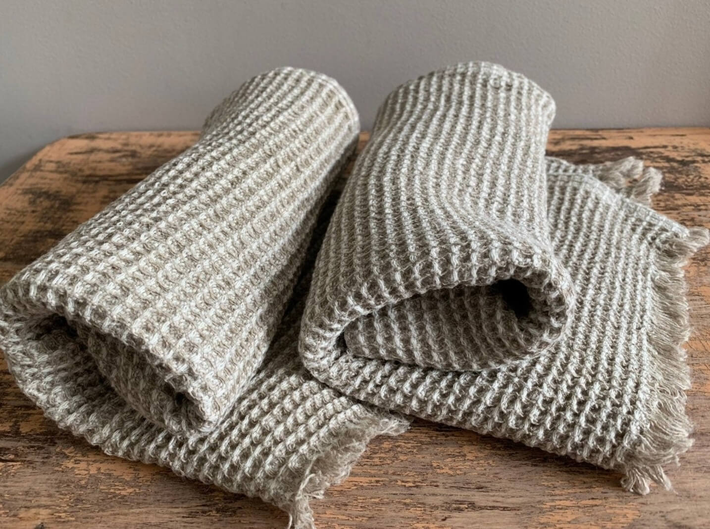 Luxurious Waffle Linen Hand Towels