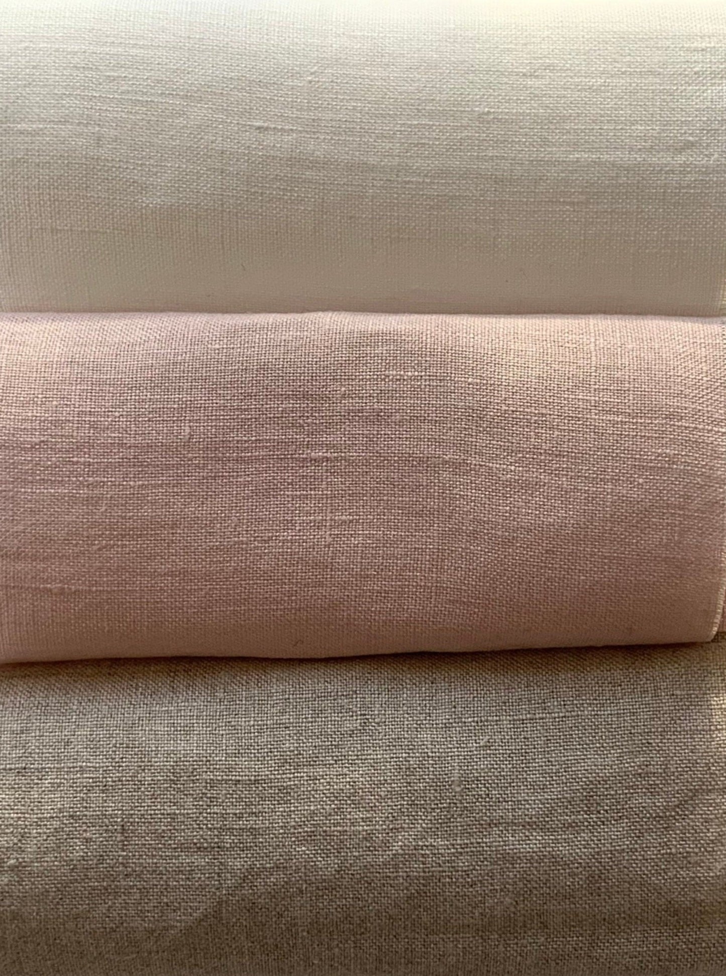 Milk White Linen Curtain with Rod Pocket Custom Size