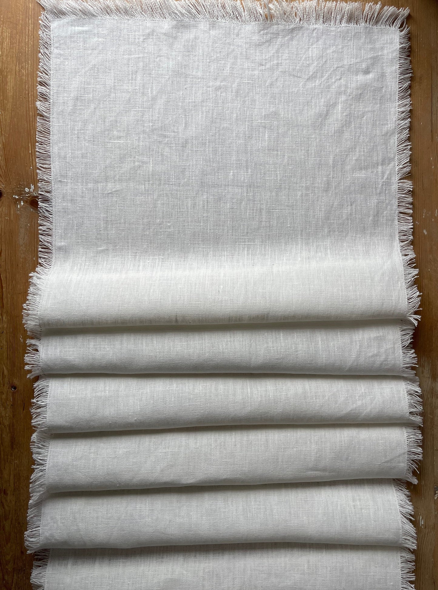 Off White Linen Table Runner, Wedding Table Runner, Easter Table Runner, Spring Table Runner