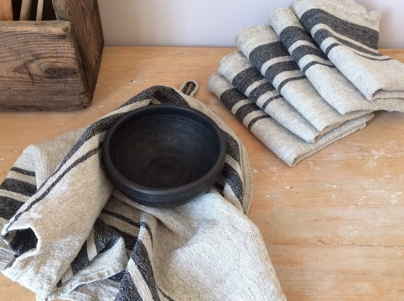 Absorbent and quick-drying linen kitchen towel