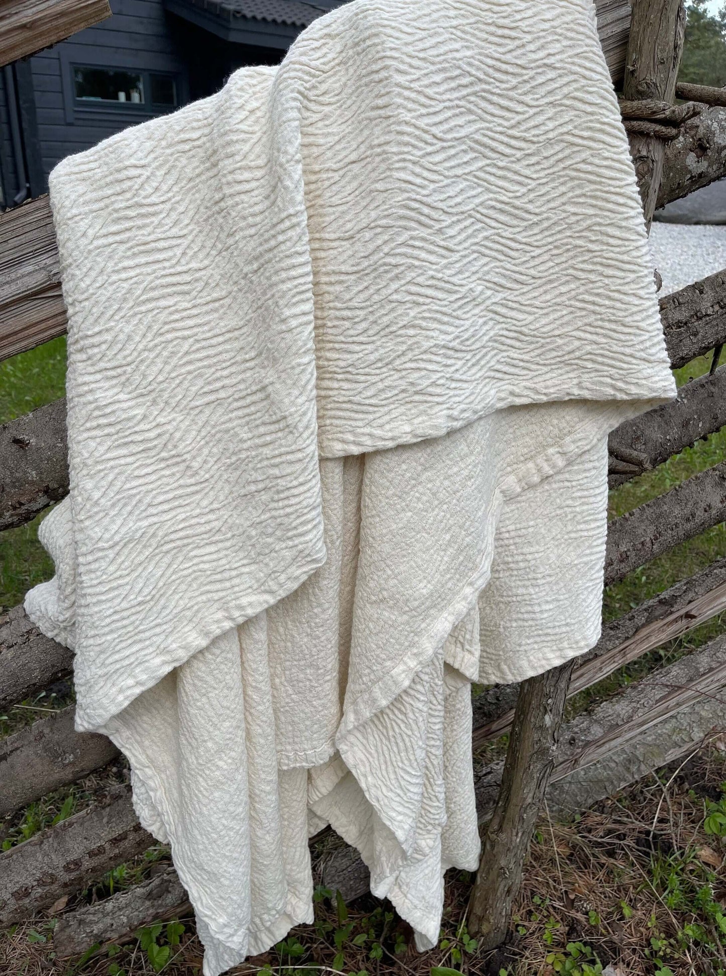 Washable ivory linen cover