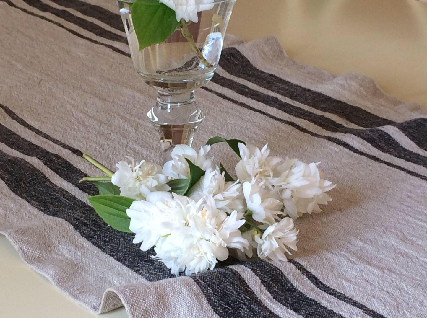 Symmetrical Dark Stripe Table Runner