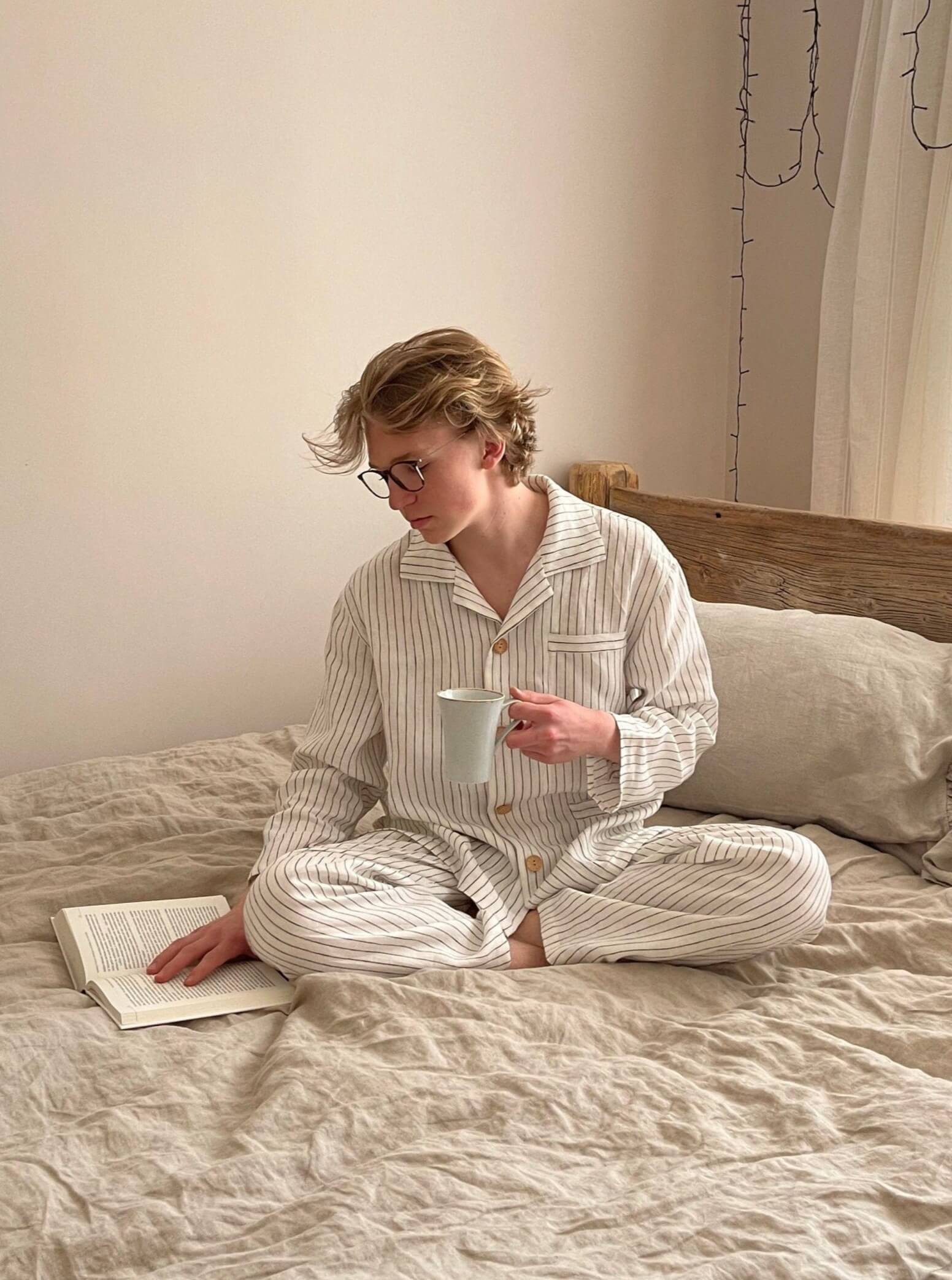 Men's Linen Pajama Set