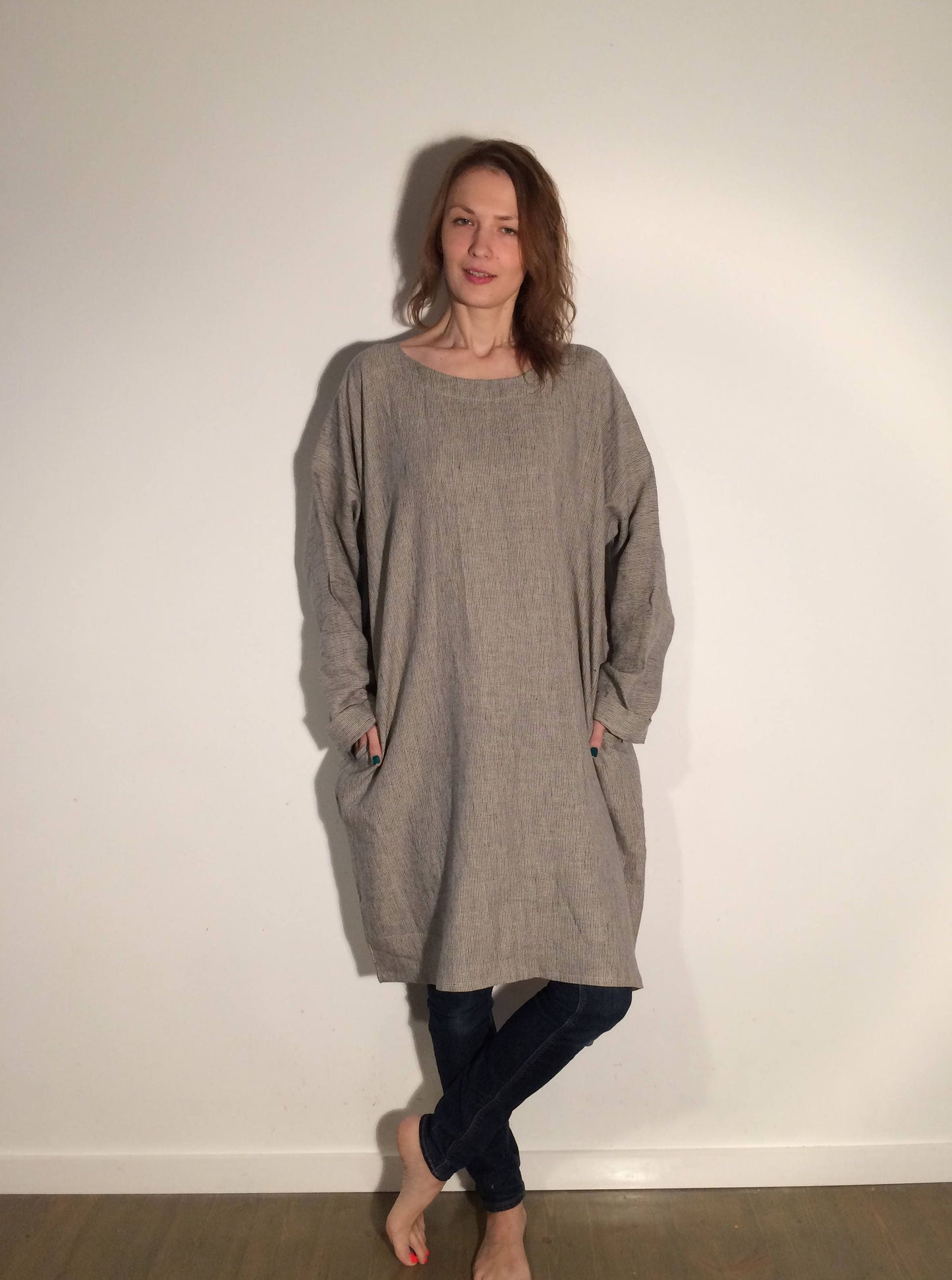 Stylish Oversized Linen Tunic Dress