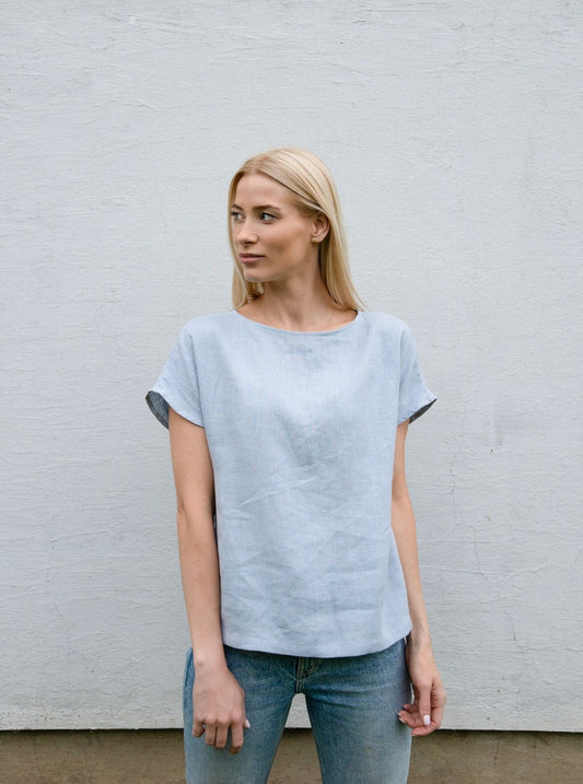 Delicate Summer Linen Shirt for Women