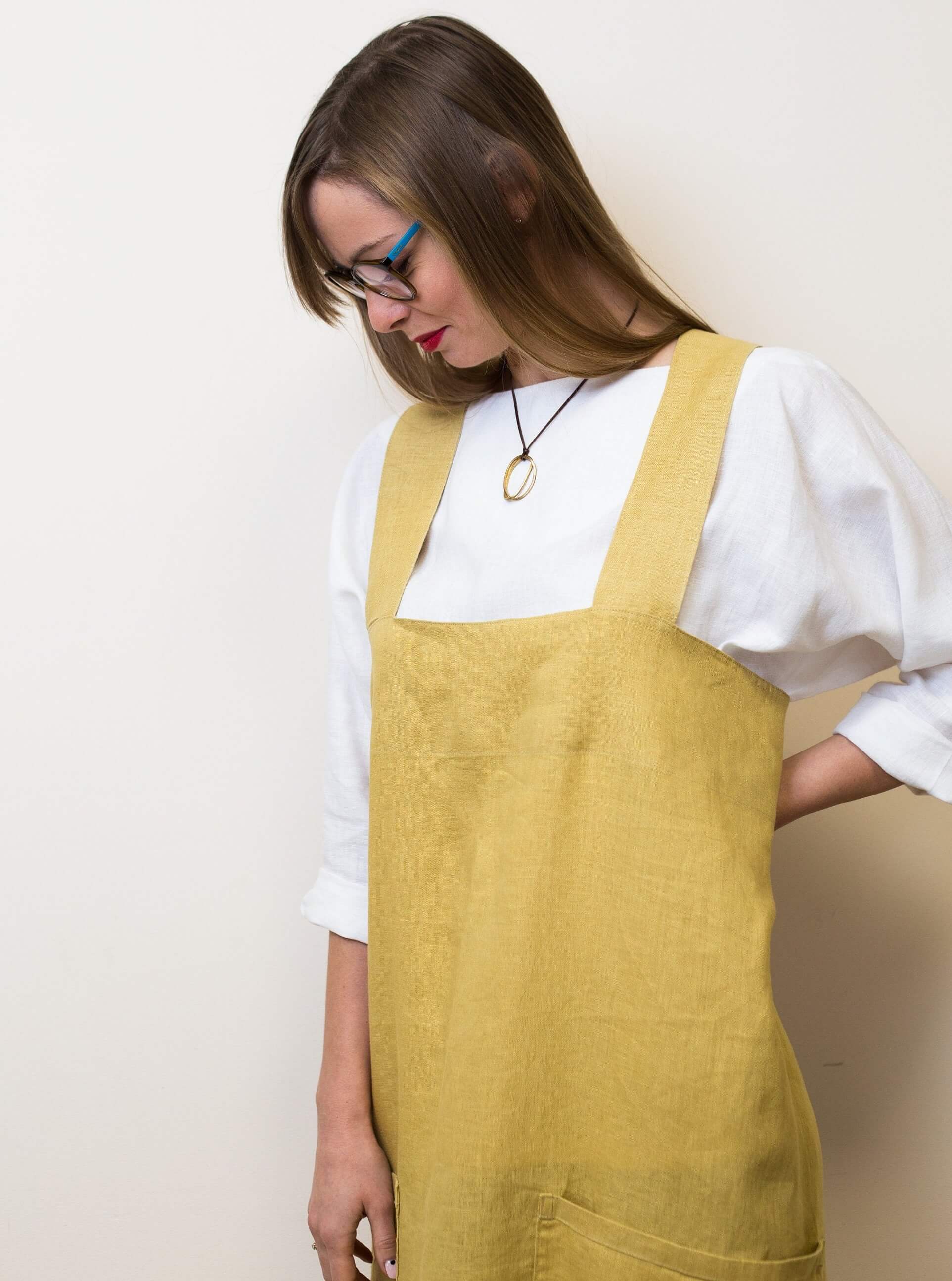 Durable Apron in Mustard Color