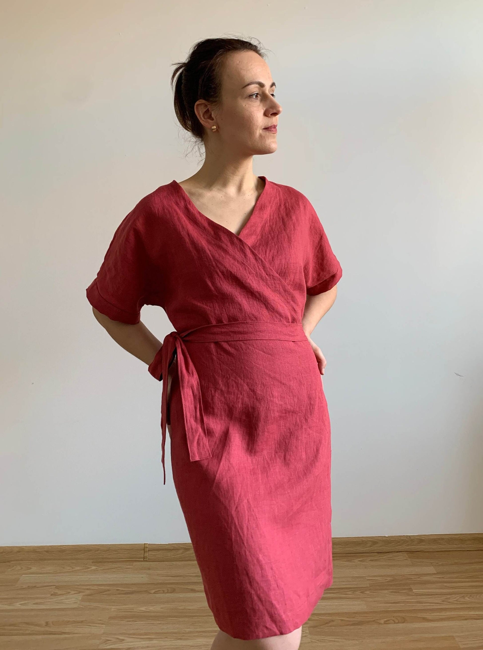 Eastern Elegance Linen Dress