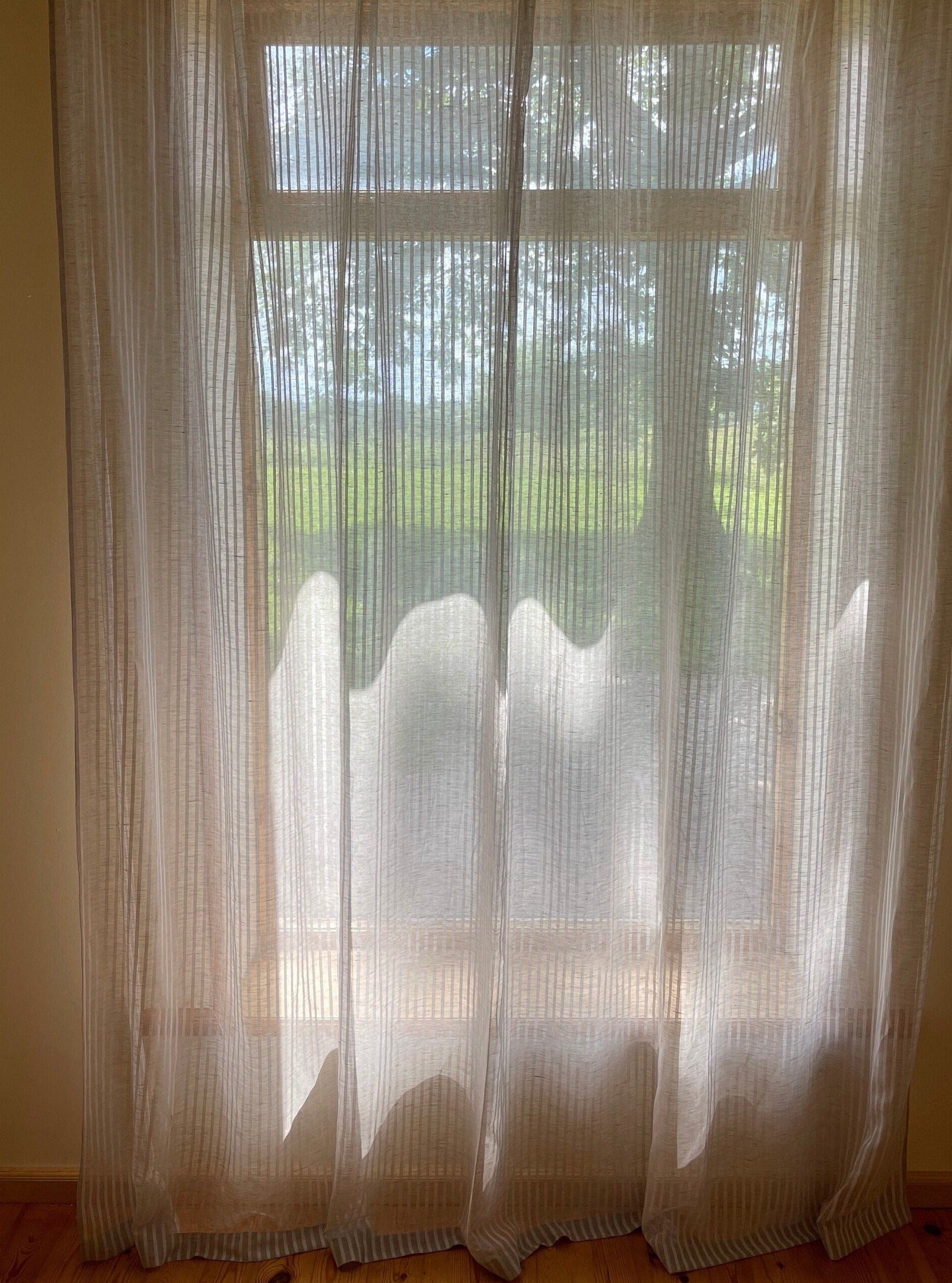 Custom Sized Linen Curtain for Bedroom Window