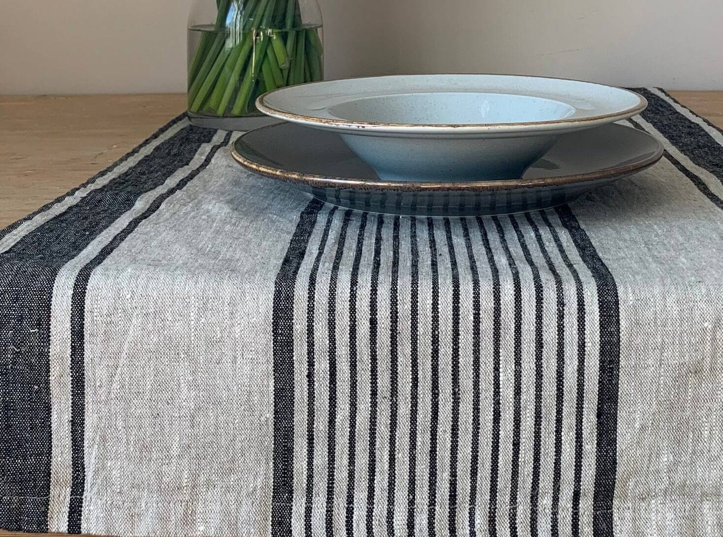 European Red Linen Runner