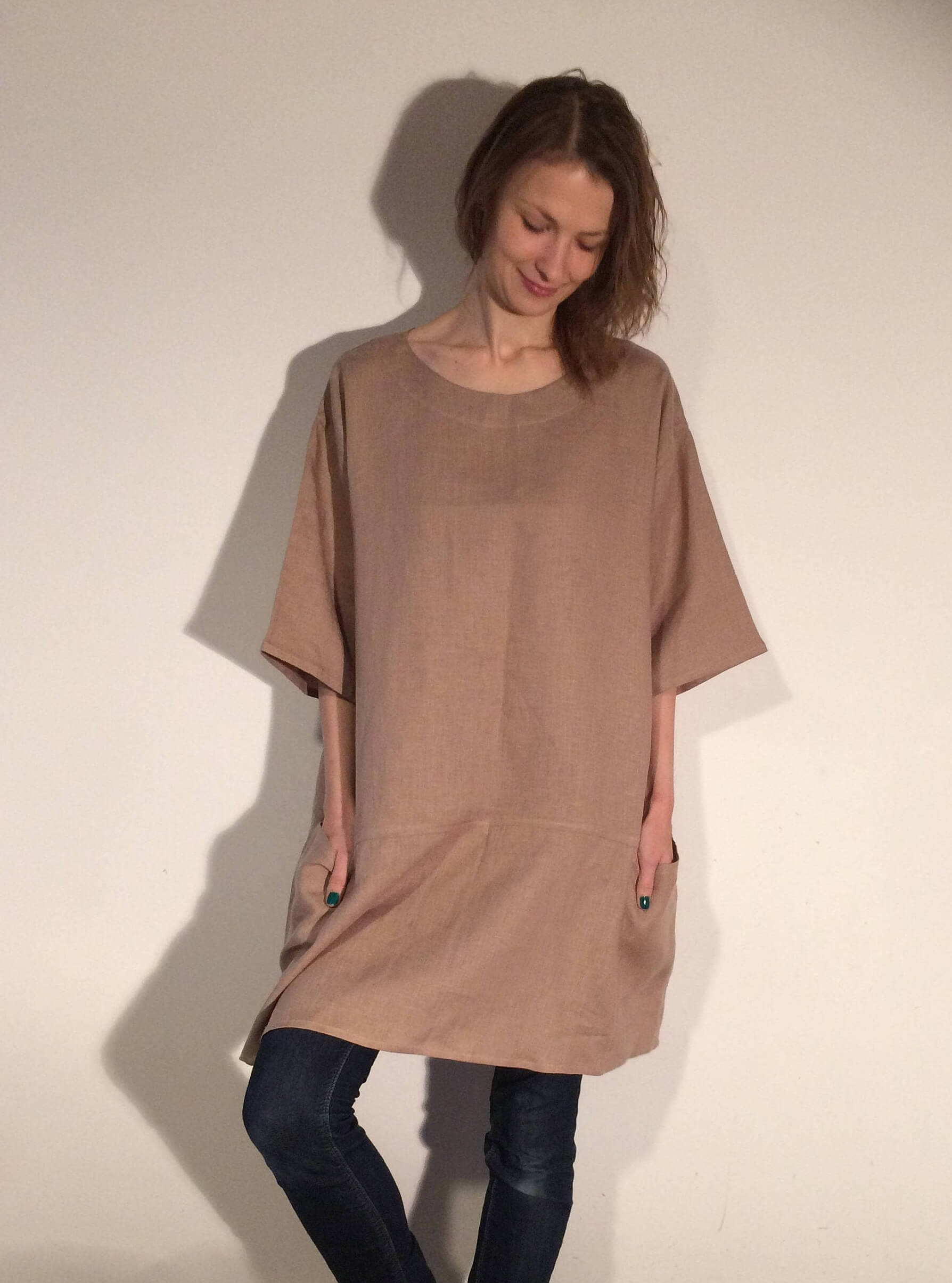 Elegant Linen Tunic Dress for Women