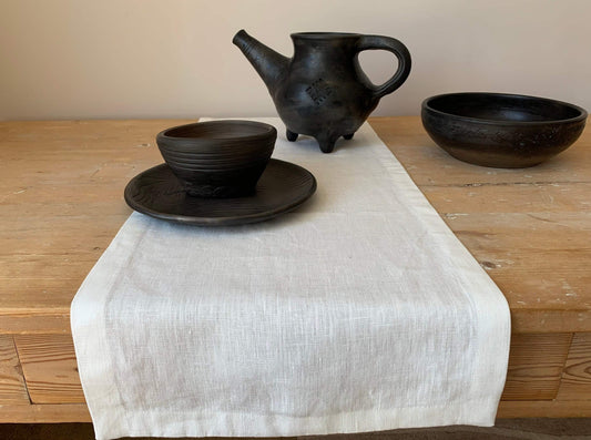 Elegant 100% Linen Table Scarf