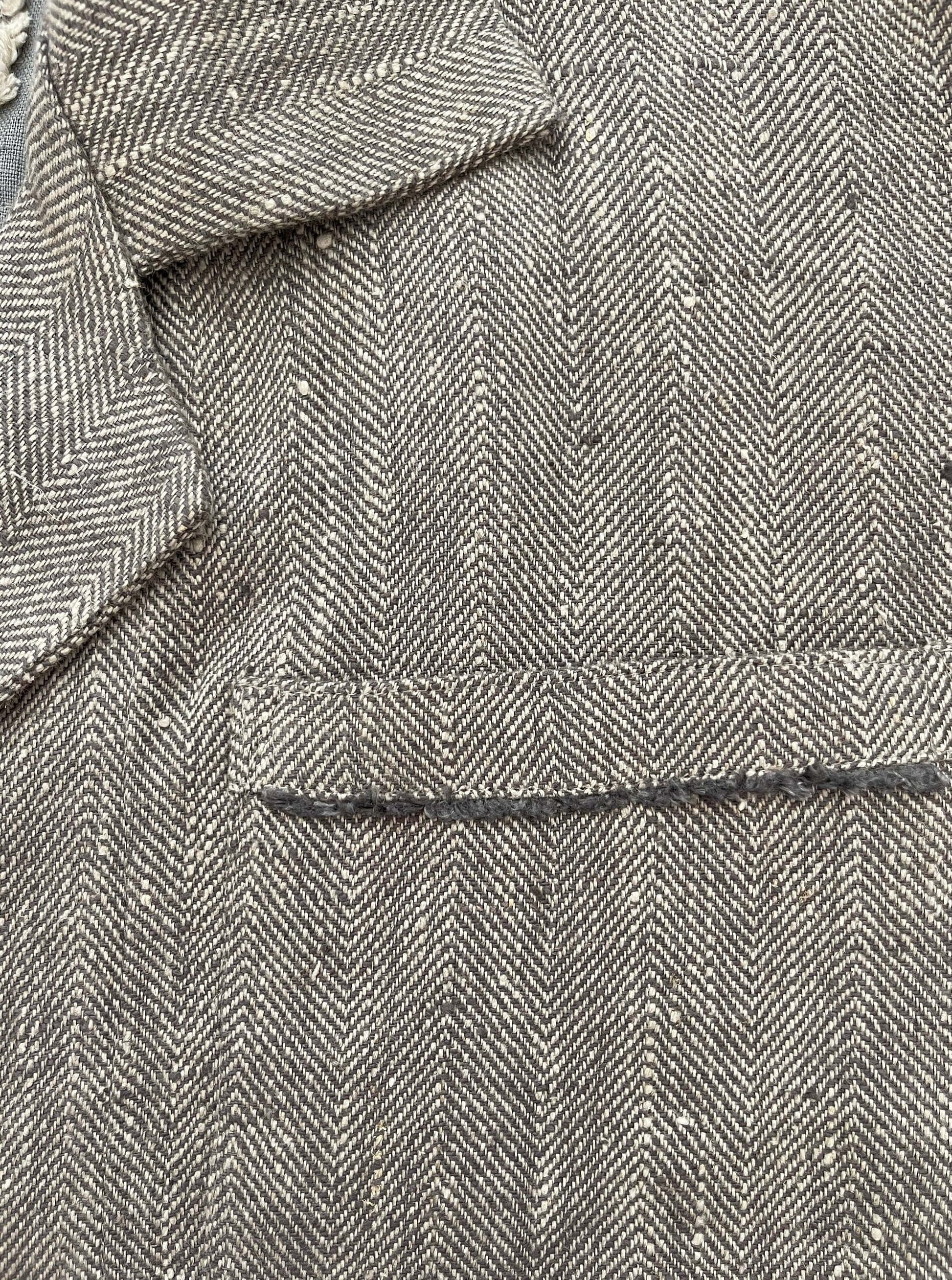 Handmade linen jacket in streetwear style for men