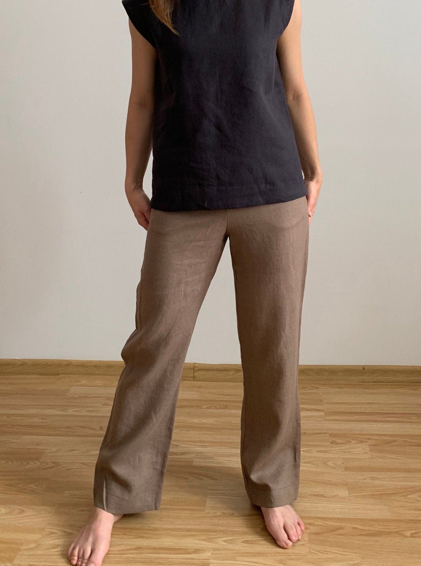 Pants with Unique Tie Waist Detail