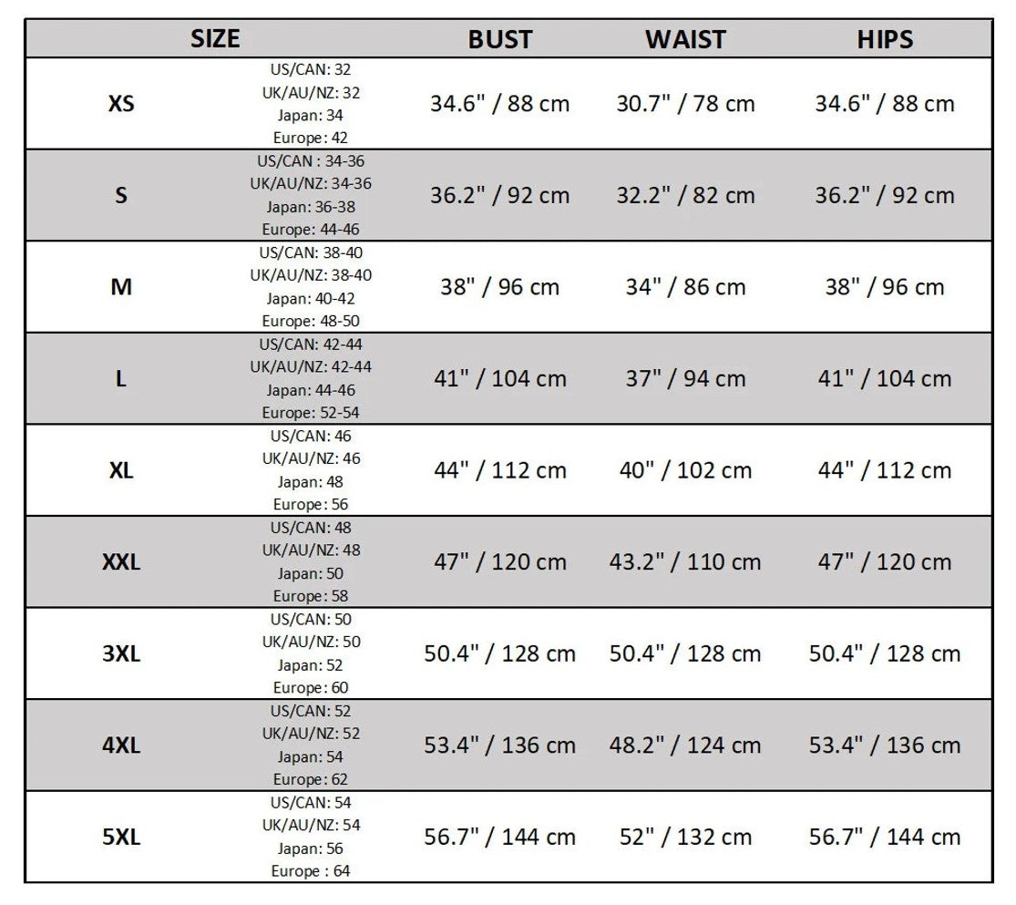 Size Guide for Men – LinenStars