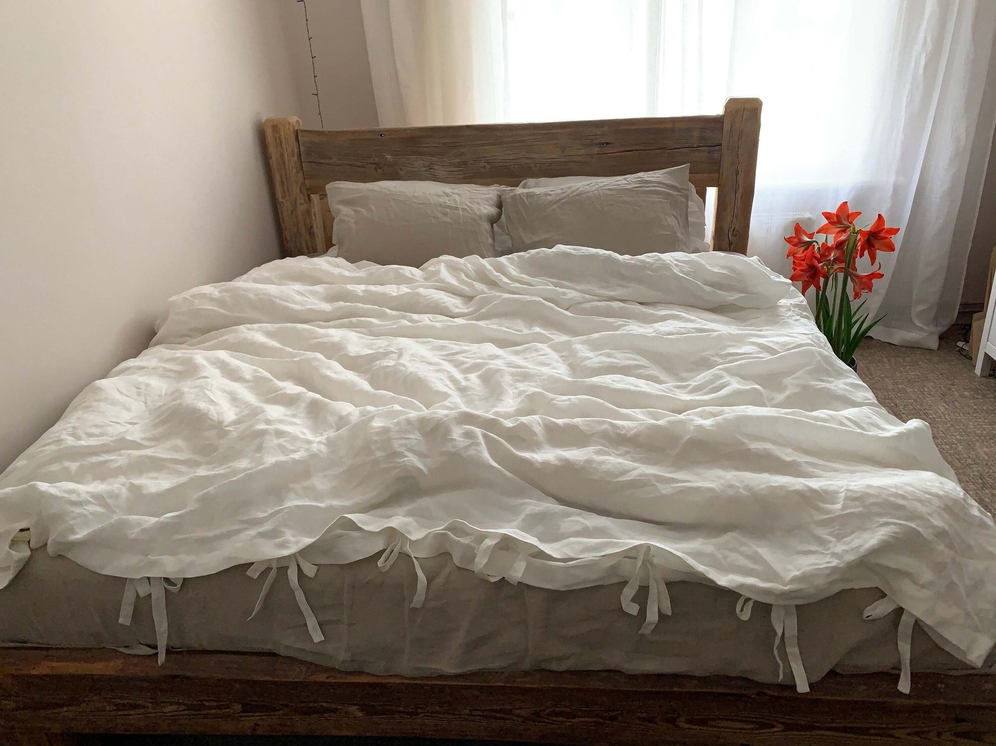 Milk White Linen Duvet