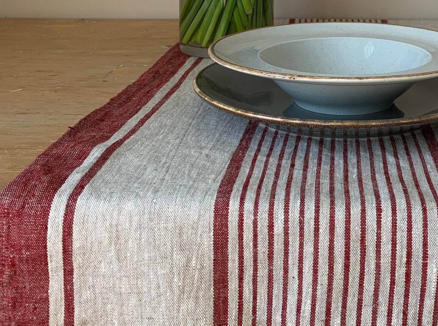 Handcrafted Red Table Runner