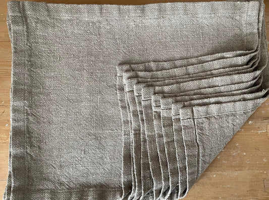 Texture of Rustic European Linen Placemat
