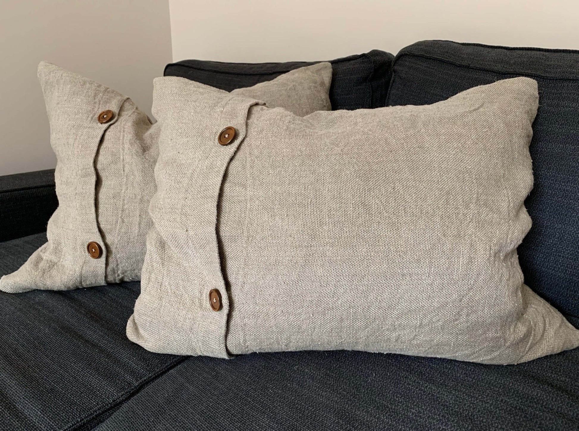 Display of soft and comfortable linen pillowcase