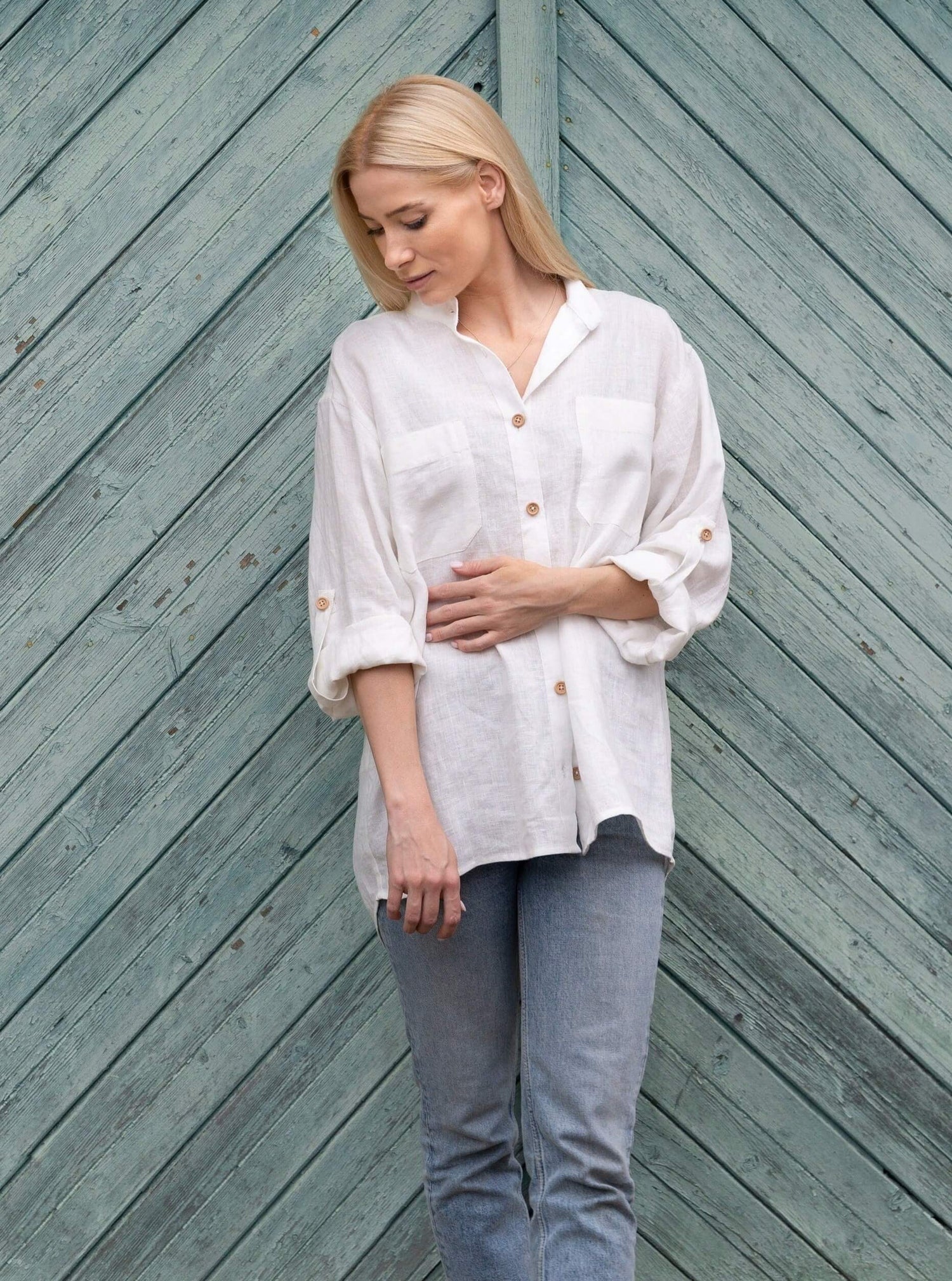Stylish women's linen top