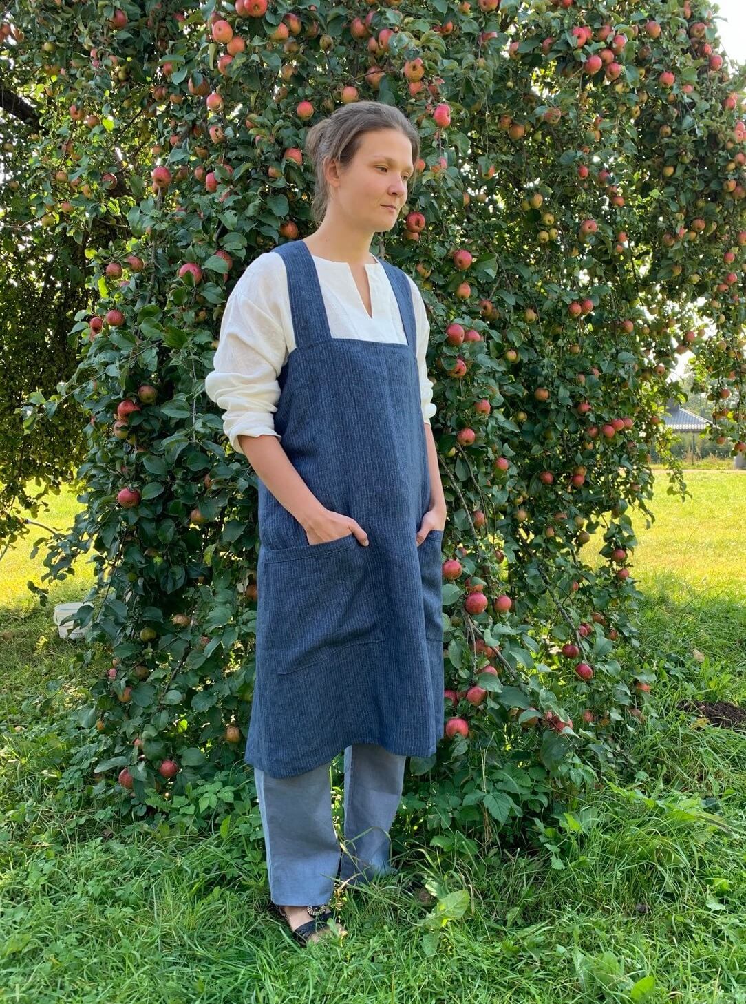 Handmade European linen apron