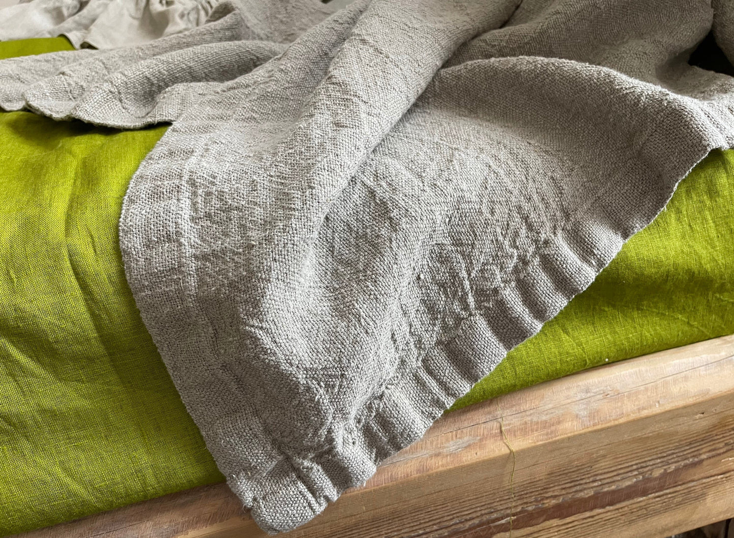 100% European Linen Blanket - Natural, Breathable Bed Cover