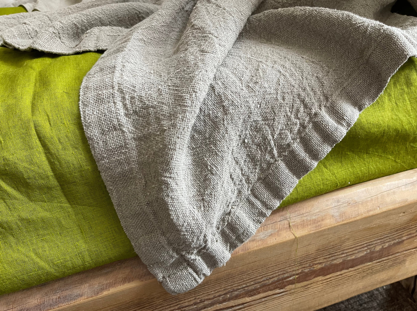 100% European Linen Blanket - Natural, Breathable Bed Cover