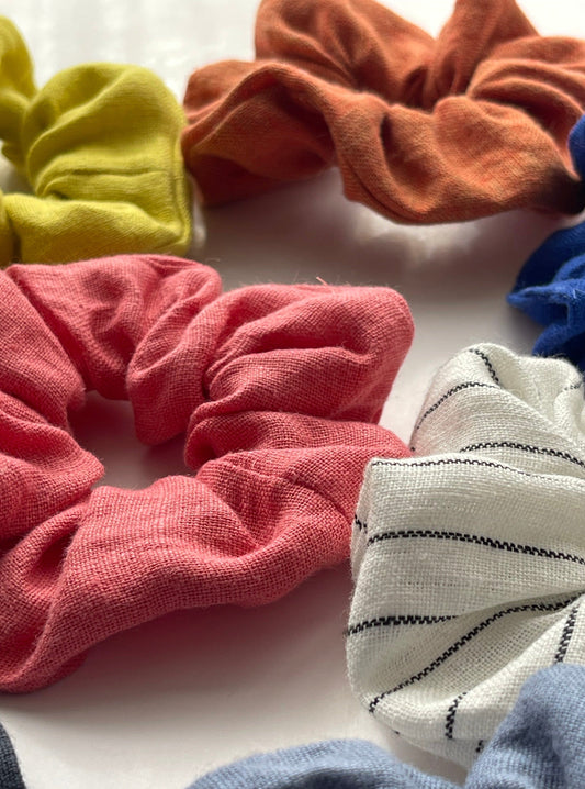 Linen Elastic Hair Band, Linen Scrunchie