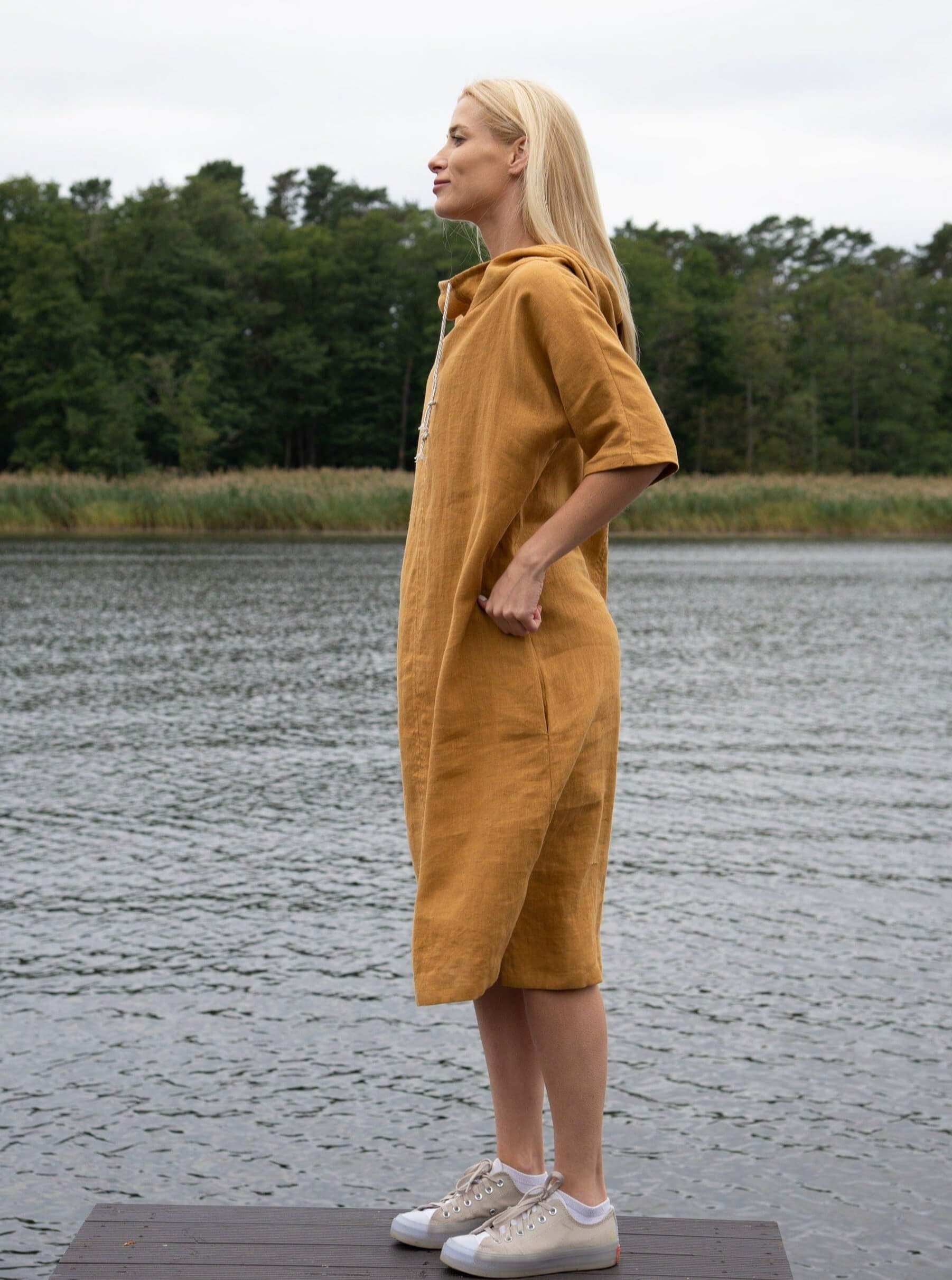 Linen kaftan color options