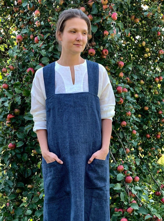 Linen Japanese apron unisex style