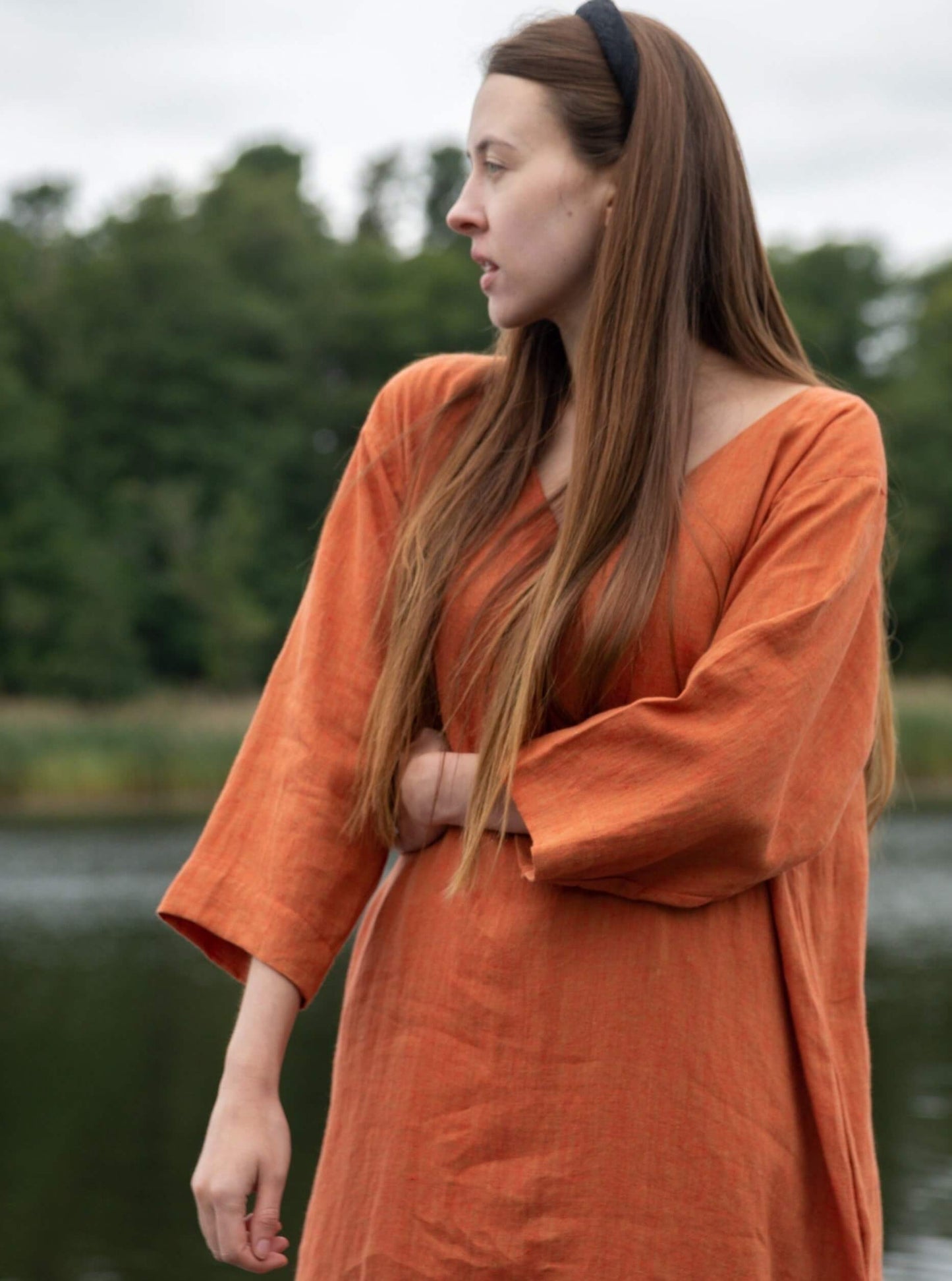 Back View of Linenstars Elegant Tunic