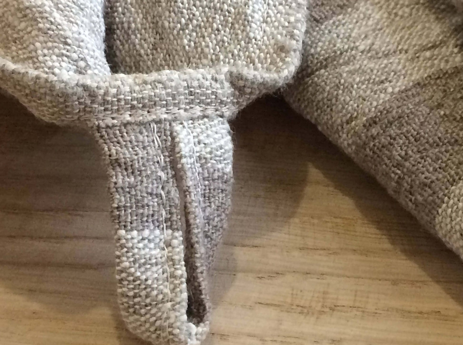 Eco-friendly beige linen kitchen accessory laid out