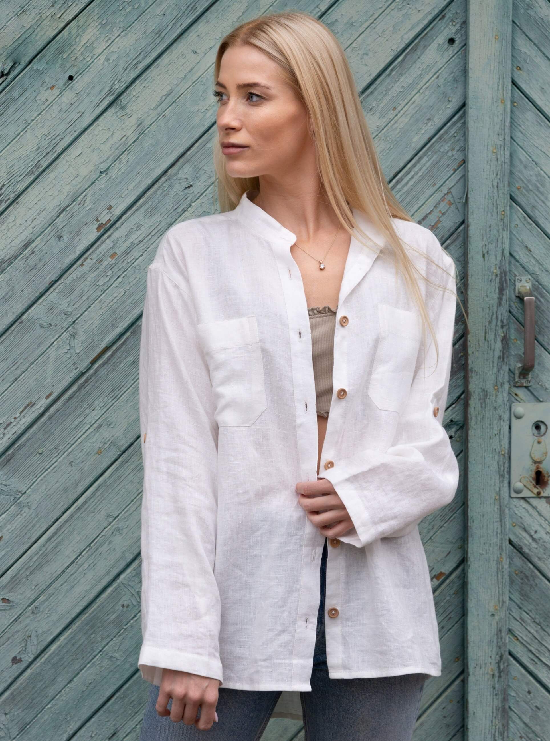 Stylish women's linen top