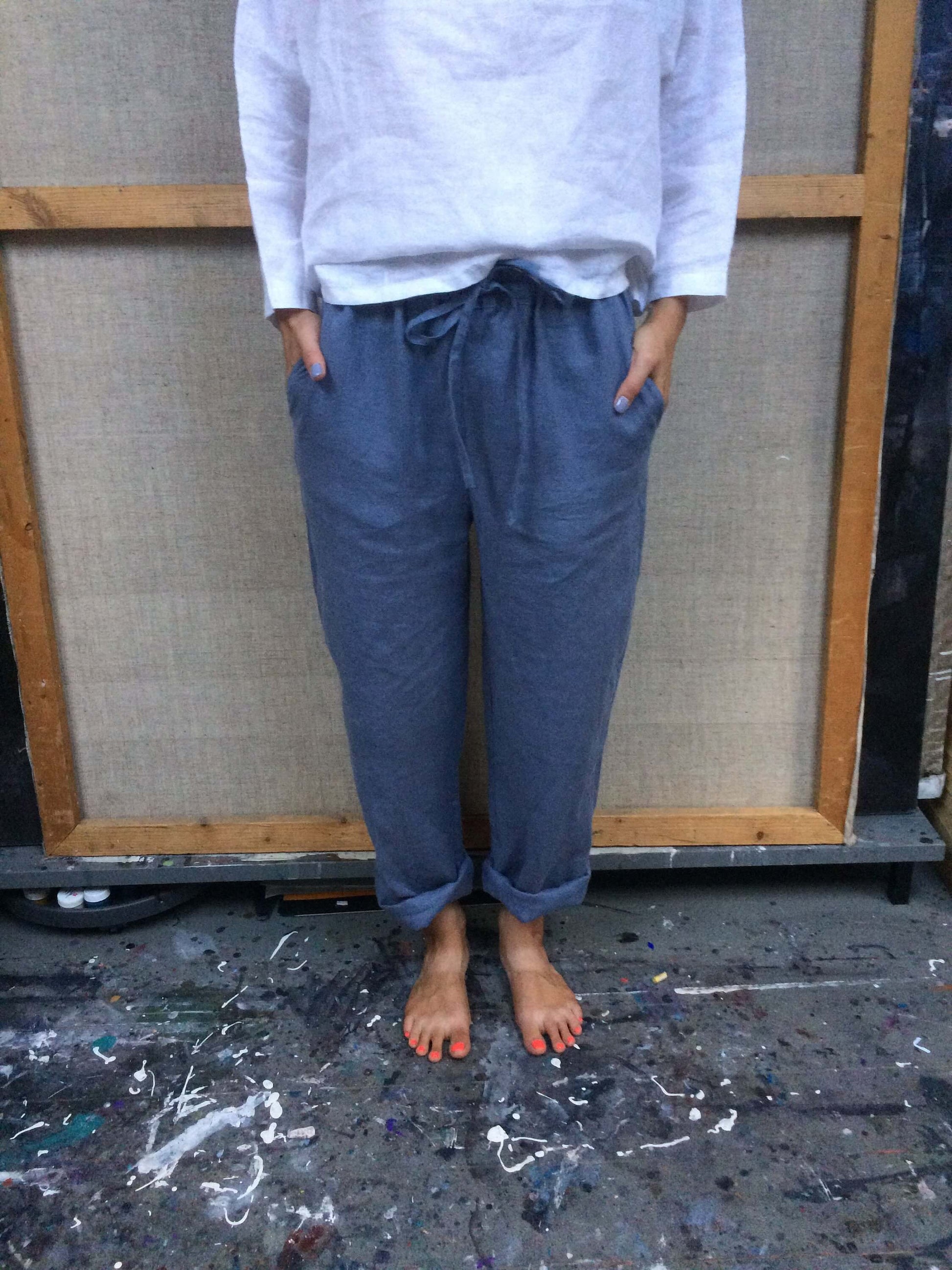 Trendy Loose Fit Linen Pants, Perfect for All-Day Wear