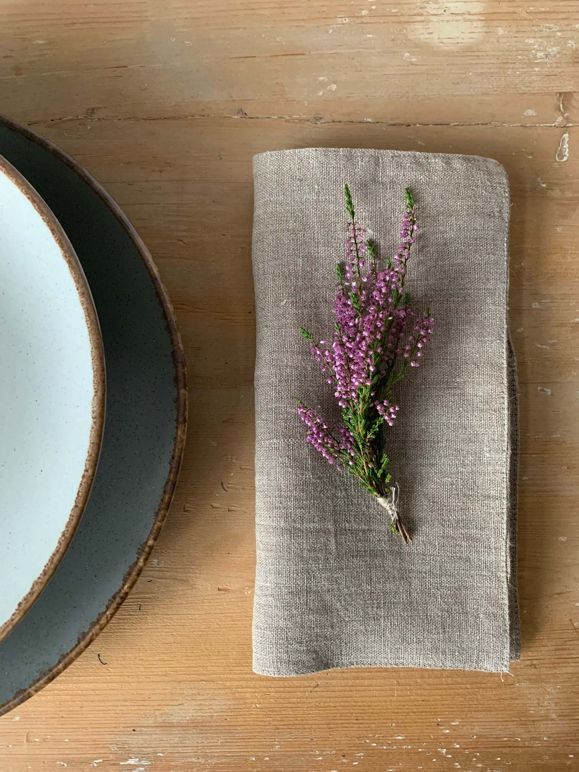 Artisan crafted silverware pocket in high-quality linen