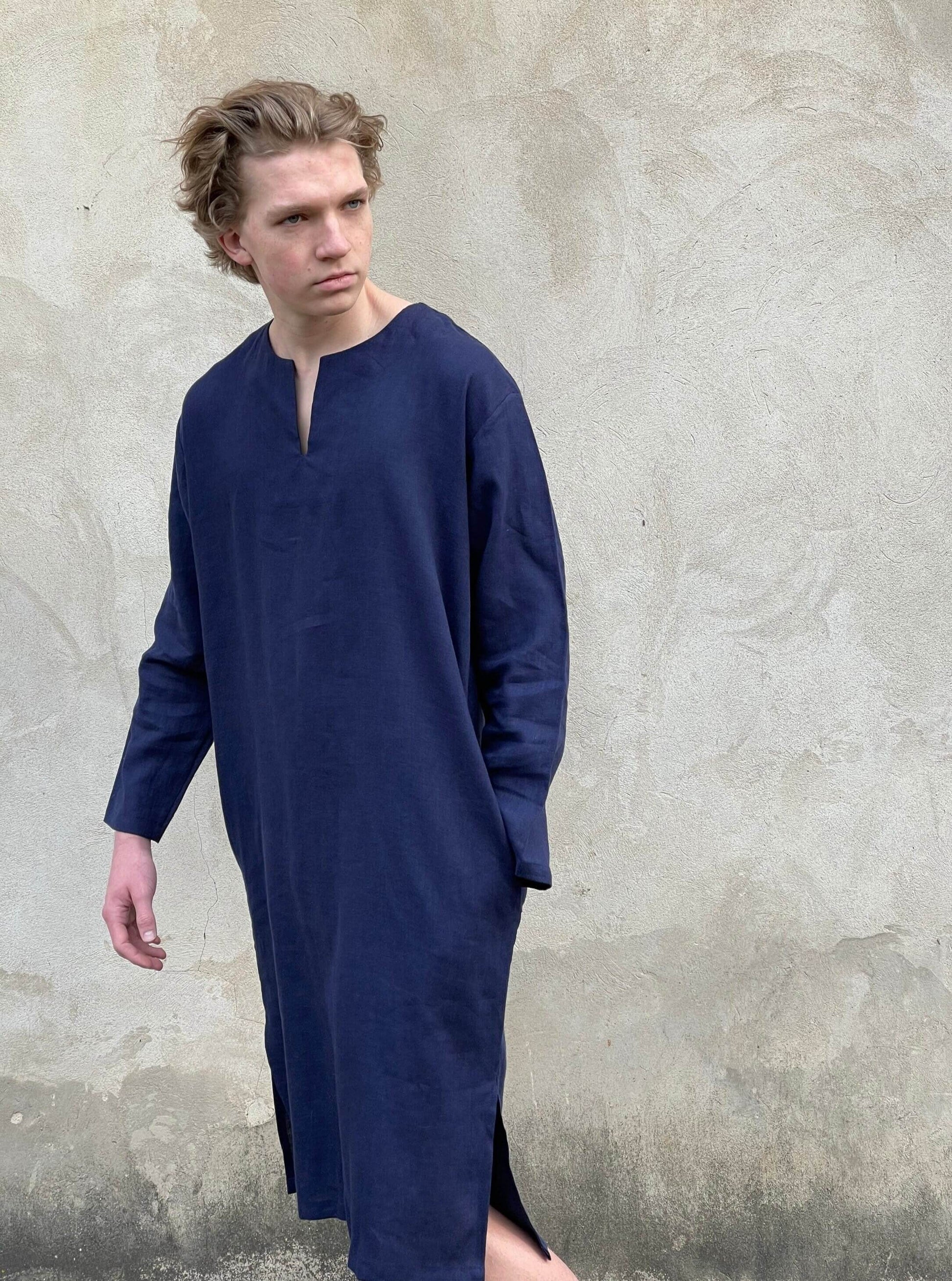 Classic Linen Caftan for Men Detail View