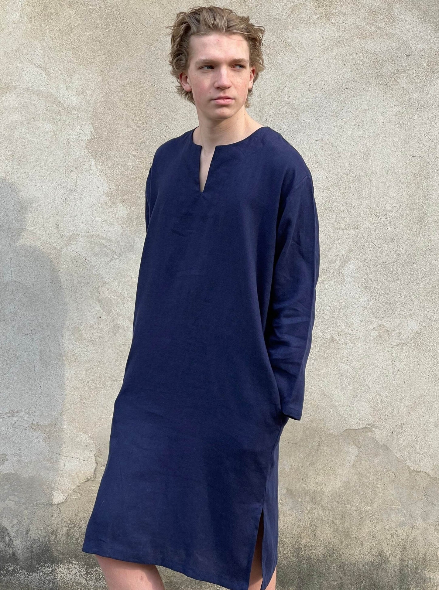 Classic Linen Caftan for Men Lifestyle Image