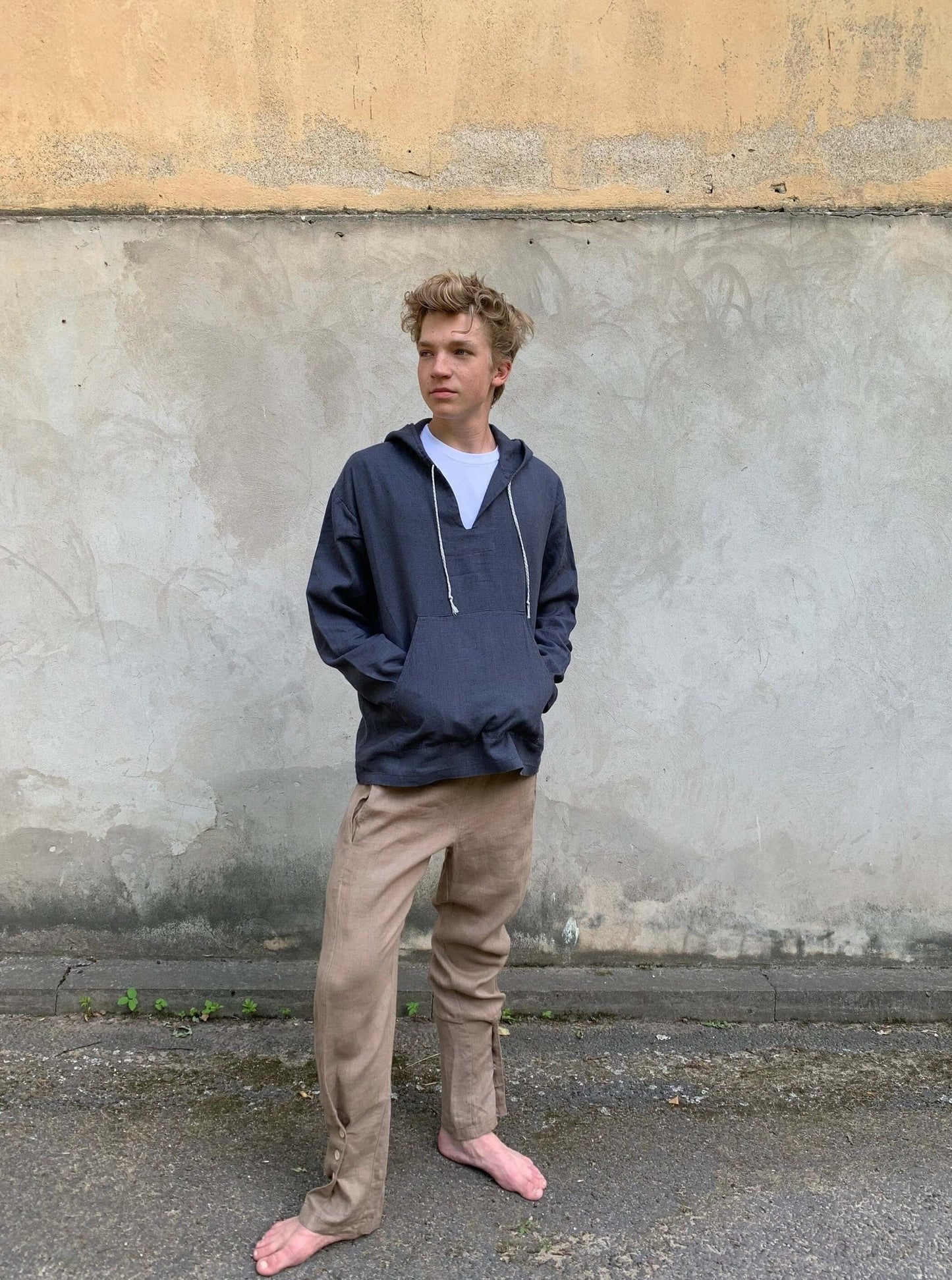 Lightweight Linen Hoodie for Men